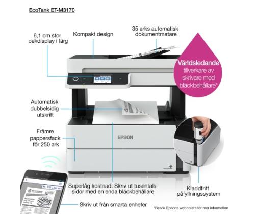 Pritner Epson EcoTank monitoimilaite M3170 Mono