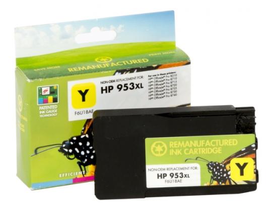 Yhteensopiva Static-Control HP Ink No.953 XL Yellow (F6U18AE) Uusi siru