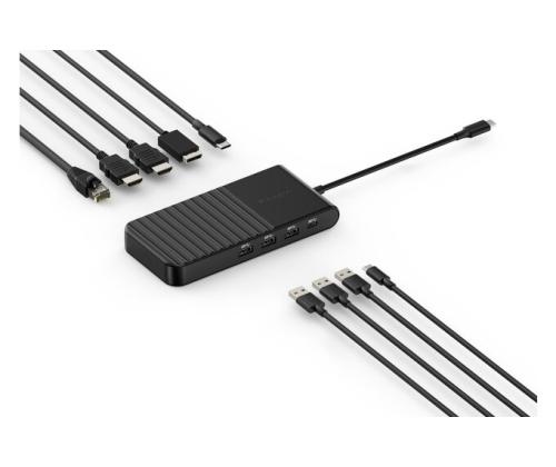 Kensington UH1500P EQ telakointiasema, USB-C 5Gbps kolminkertainen video, musta