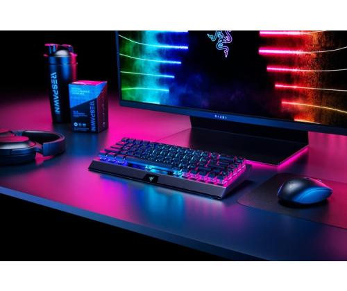 RAZER BlackWidow V3 Mini HyperSpeed Phantom Edition -pelinäppäimistö USB+RF Wireless+Bluetooth/US