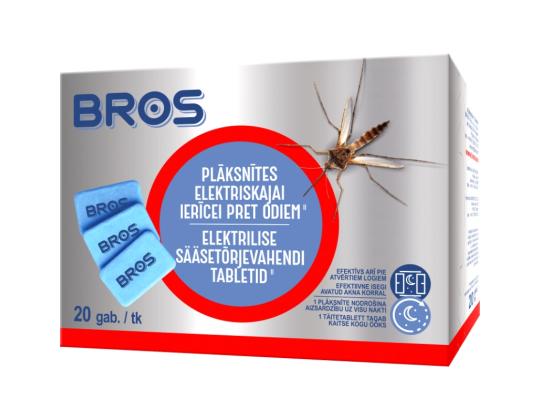 BROS Sähköiset hyttyskarkotteet täyttölevyt 20 kpl