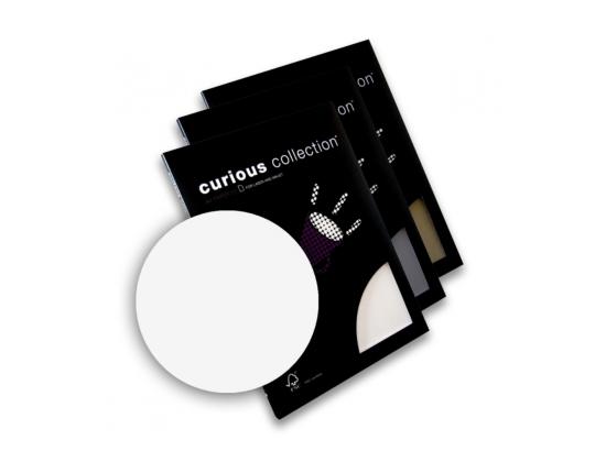 Koristepaperi A4 120g CURIOUS Metallics White (408165) 50 arkkia