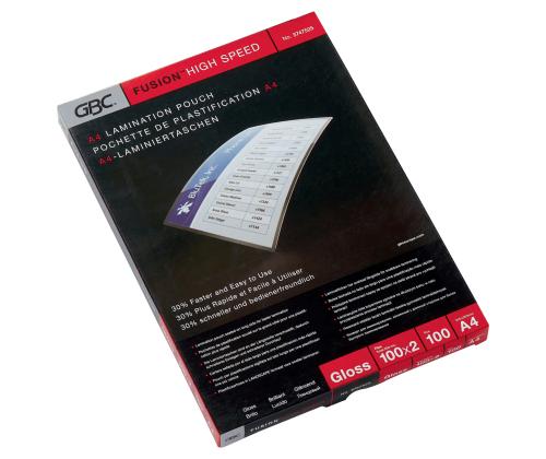 Laminointikalvo A4 100mic GBC High Speed (vaaka) 100 arkkia 100 arkkia
