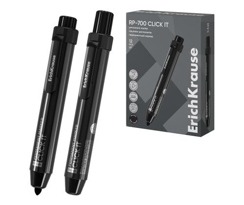 ErichKrause RP-700 Click it -permanenttitussi, sisäänvedettävä, musta