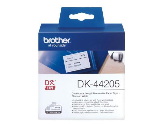 Etikett BROTHER DK44205 kergesti eemaldatav paberteip 62mm valge