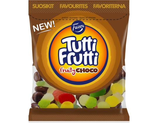 FAZER Kummikommid Tutti Frutti Choco 170g