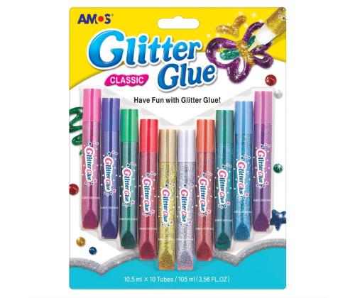 Glitterliima AMOS 10,5ml x 10 väriä