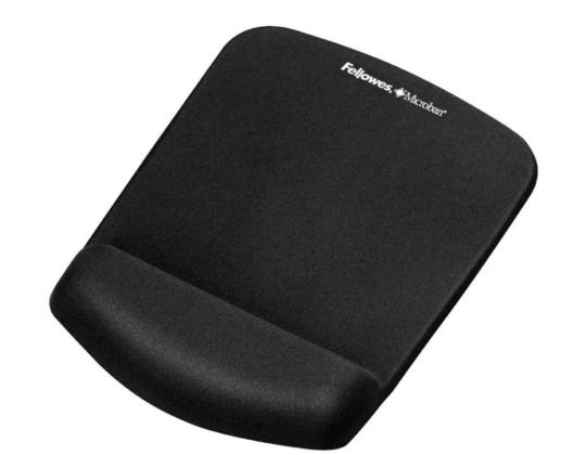 Rannetuella varustettu hiirimatto FELLOWES Microban PlushTouch™ musta