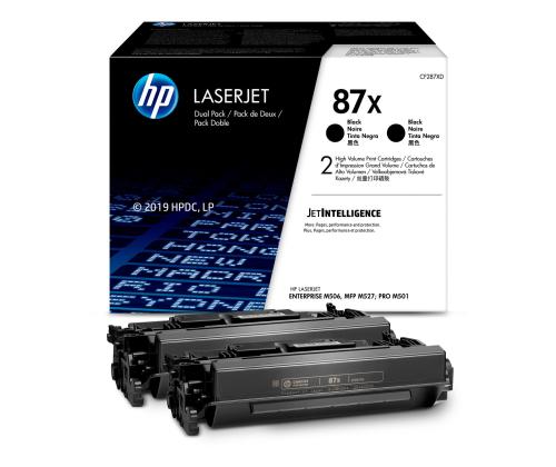 Värikasetti HP CF287XDouble Musta/musta 2x18000pp tuplapakkaus LaserJet Enterprise Flow MFP M527c/z/dn/f/dnm M506dn/n/x, Pro M501n/dn