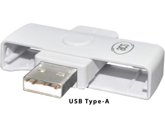 Henkilökortinlukija ACR-39U-N1 USB valkoinen