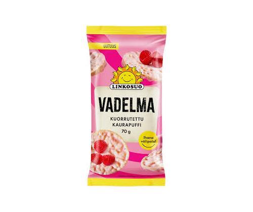LINKOSUO Rapeita kaurakeksejä vadelmanmakuisella kuorrutteella 70g