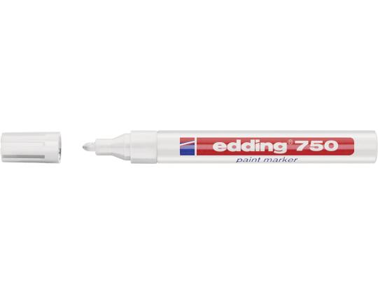 Pysyvä merkki EDDING 750 (metalli, lasi, muovi) 2-4mm valkoinen