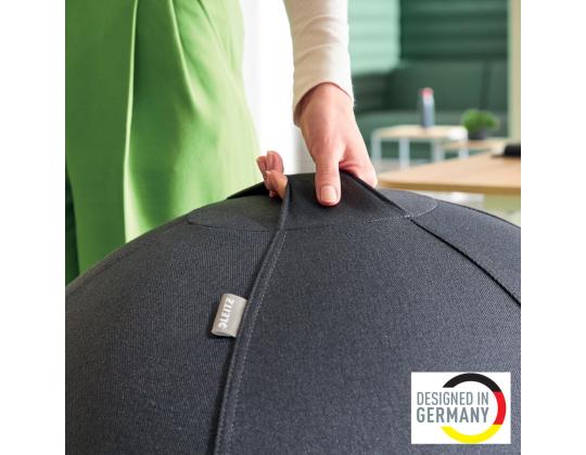 Istuinpallo ergonominen LEITZ Ergo 65cm.Anti-Roll-Away tummanharmaa