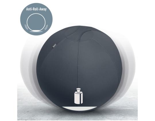 Istuinpallo ergonominen LEITZ Ergo 65cm.Anti-Roll-Away tummanharmaa