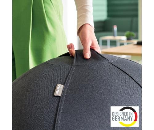 Istuinpallo ergonominen LEITZ Ergo 75cm.Anti-Roll-Away tummanharmaa