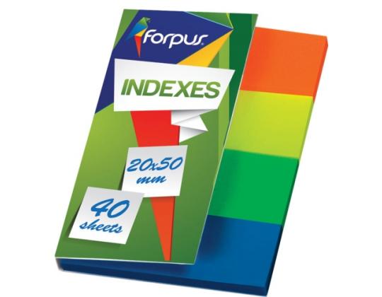 Muovinen kirjanmerkki 20x50mm FORPUS 4 väriä