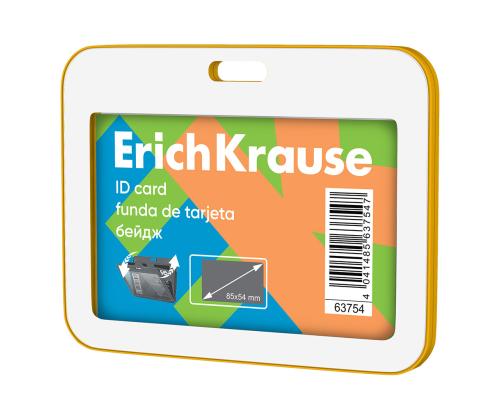 Vaakasuora henkilökortti ErichKrause Neon, 85x54 mm, keltainen