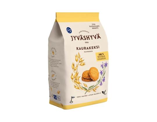 Kaurakeksejä JYVÄSHYVÄ 100% kaurajauhoja 350g