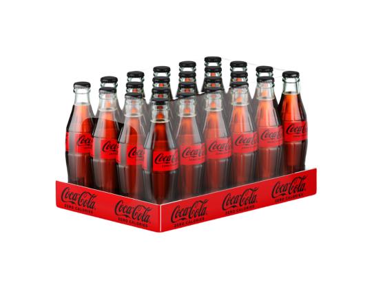 Virvoitusjuoma COCA-COLA Zero 250ml lasipullossa