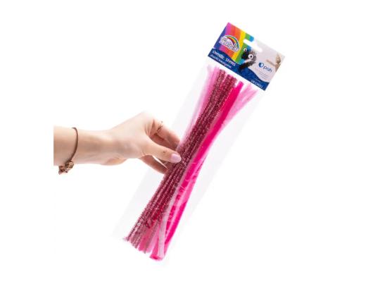 Hiuslanka 6mm 30cm 20kpl pakkauksessa, vaaleanpunaiset värit