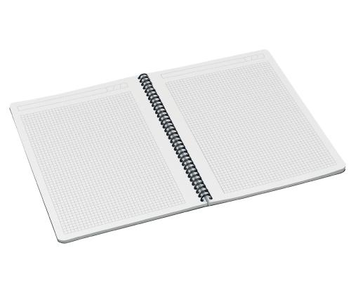 Spiraalisidottu kansio A4 neliönmuotoiset pahvikannet LEITZ Office 90 arkkia harmaa