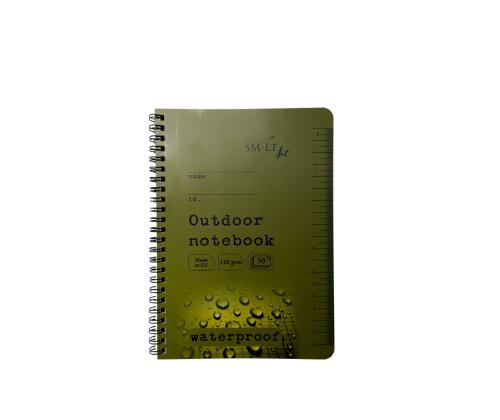 Kansio spiraalisidottu A5 (210x148mm) neliön muotoinen vedenpitävä 50 sivua