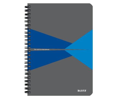 Spiraalisidottu kansio A5 viivoitettu pahvikansi LEITZ Office 90 arkkia sininen