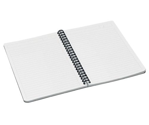 Spiraalisidottu kansio A5 viivoitettu pahvikansi LEITZ Office 90 arkkia sininen