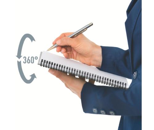 Spiraalisidottu kansio A5 viivoitettu pahvikansi LEITZ Office 90 arkkia sininen