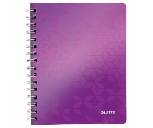 Spiraalikansio A5+ viivoitettu LEITZ Wow 80 arkkia violetti
