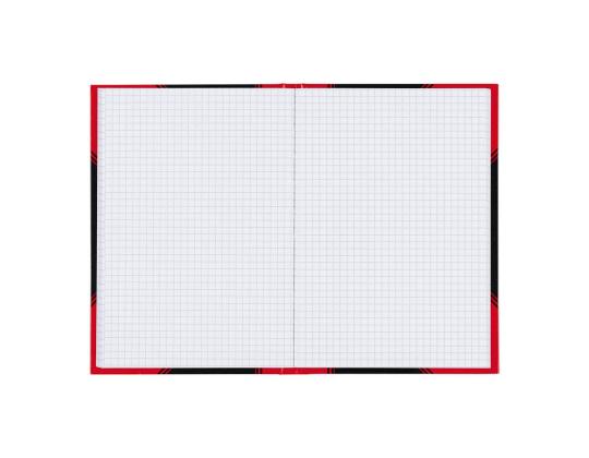 Kansio kirjasidonnassa A5 neliö BANTEX Notes musta/punainen 96 sivua
