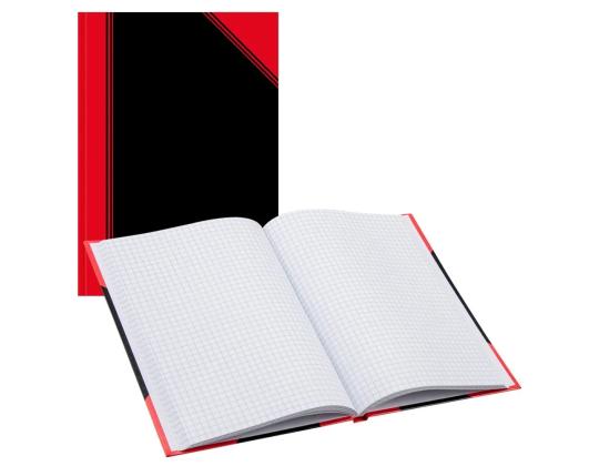 Kansio kirjasidonnassa A5 neliö BANTEX Notes musta/punainen 96 sivua