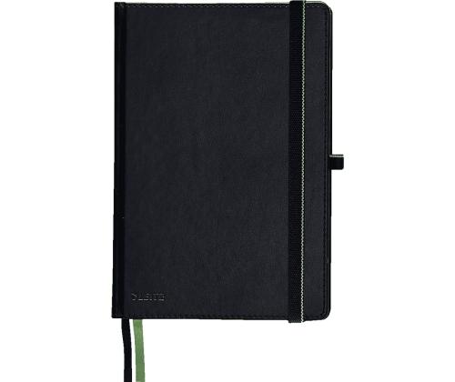 Konttorikirja A5 80a kuminauhalla musta viivoitettu