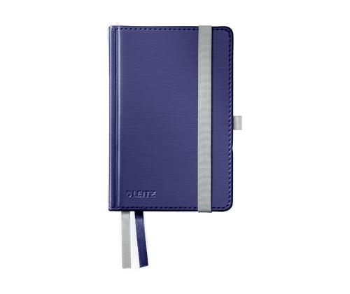 Konttorikirja A6 80a kuminauhalla Leitz Style tummansininen