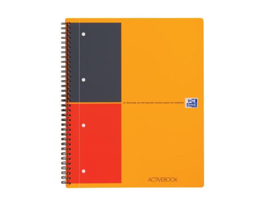 Kansi spiraalisidonta A4+ vuorattu OXFORD International Activebook muovikannet 80 sivua