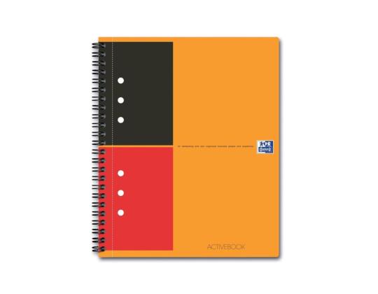 Kansi kierresidoksessa A5+ vuorattu OXFORD International Activebook muovikannet 80 sivua