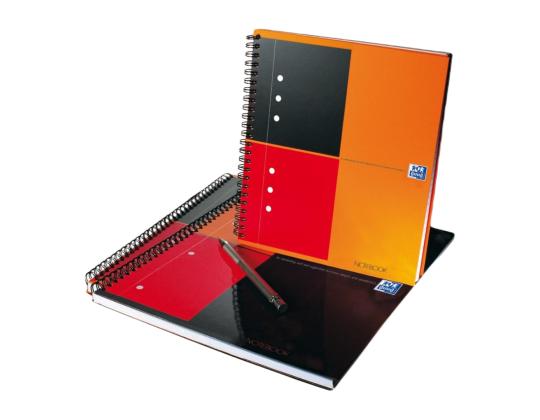 Kansio spiraalisidonnassa A5+ vuorattu OXFORD International Notebook pahvi kattaa 80 sivua