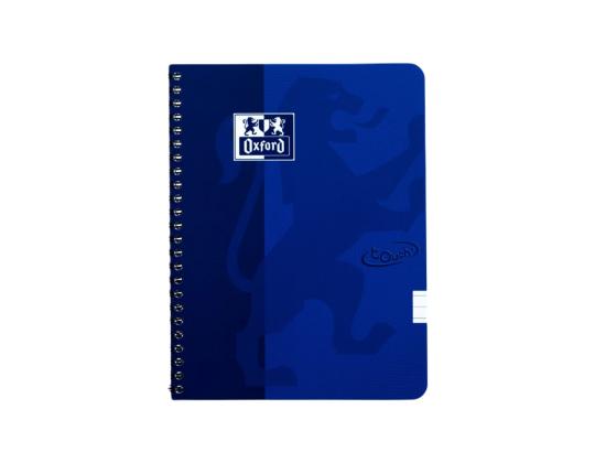 Kansi kierresidoksessa A5+ vuorattu OXFORD Touch pahvikannet siniset 70 arkkia