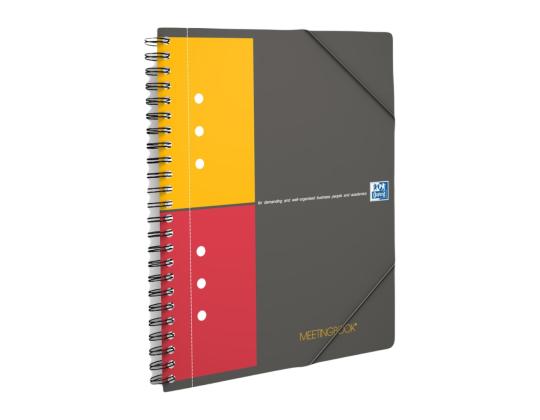Kansi kierresidoksessa A5+ neliö OXFORD Meetingbook muoviset kannet kumilla 80 sivua