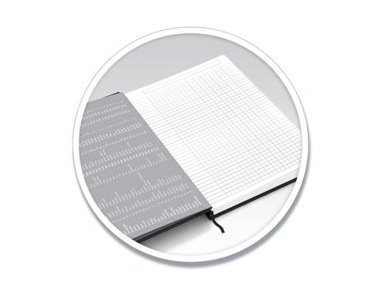 Kansi kierresidoksessa A5 ruudullinen OXFORD Signature Flex synteettinen nahka musta 80 arkkia