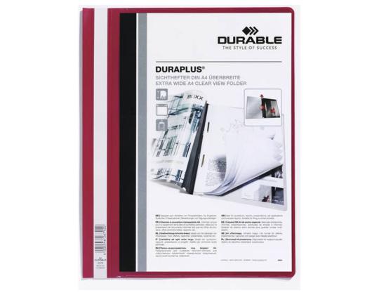 Pikakansio A4 DURABLE Duraplus etukansi taskulla punainen