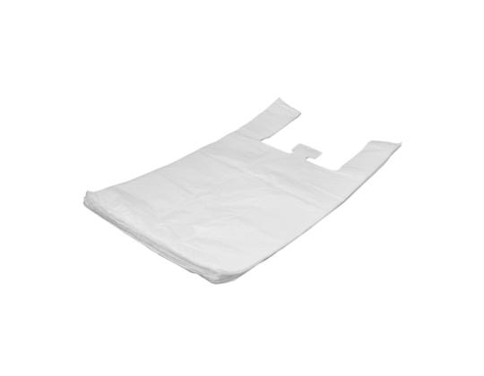 Muovipussi paidan kahvoilla 45+25x75cm valkoinen 100 kpl