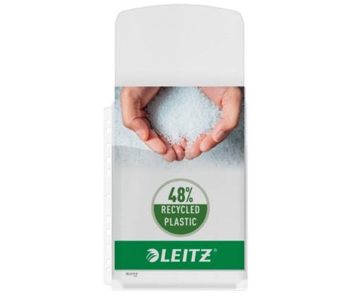 Muovitaskullinen U-taskullinen A4-sidonta, läpällä, 170 mikronia, jopa 200 arkkia, 5 kpl/pkt, Leitz