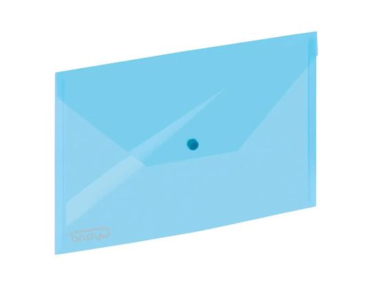 Muovinen kirjekuori leimalla C4 GRAND 100 arkille läpinäkyvä sininen