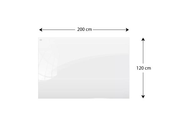 Lasitaulu 2000x1200mm magneettinen, valkoinen Franken