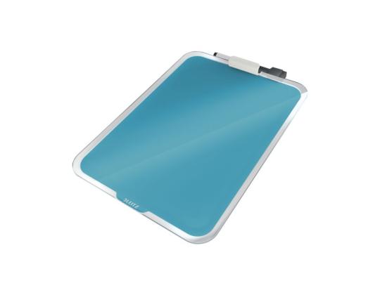 Lasitaulu-magneettitaulu LEITZ Cosy 220x300mm pöytään + tussi sininen