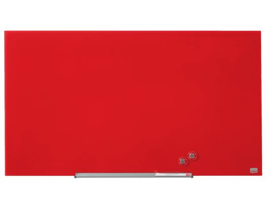 Lasilevy-magneettilevy NOBO Impression Pro 1000x560mm, punainen