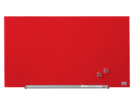 Lasilevy-magneettilevy NOBO Impression Pro 680x380mm, punainen