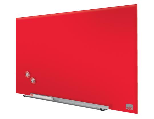 Lasilevy-magneettilevy NOBO Impression Pro 680x380mm, punainen