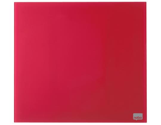 Lasilevy-magneettilevy NOBO Impression Pro Sq.Tiles 450x450mm, punainen